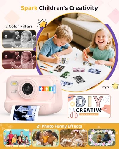 Instant Print Camera - Built In Flash Timer Compact