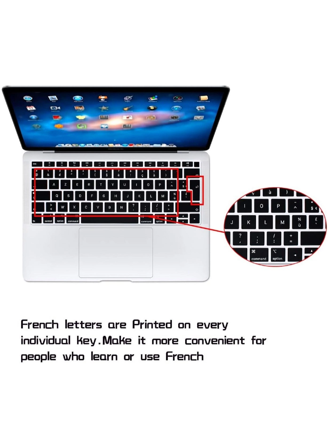 Silicone Keyboard Cover - EU/UK Layout French (AZERTY)