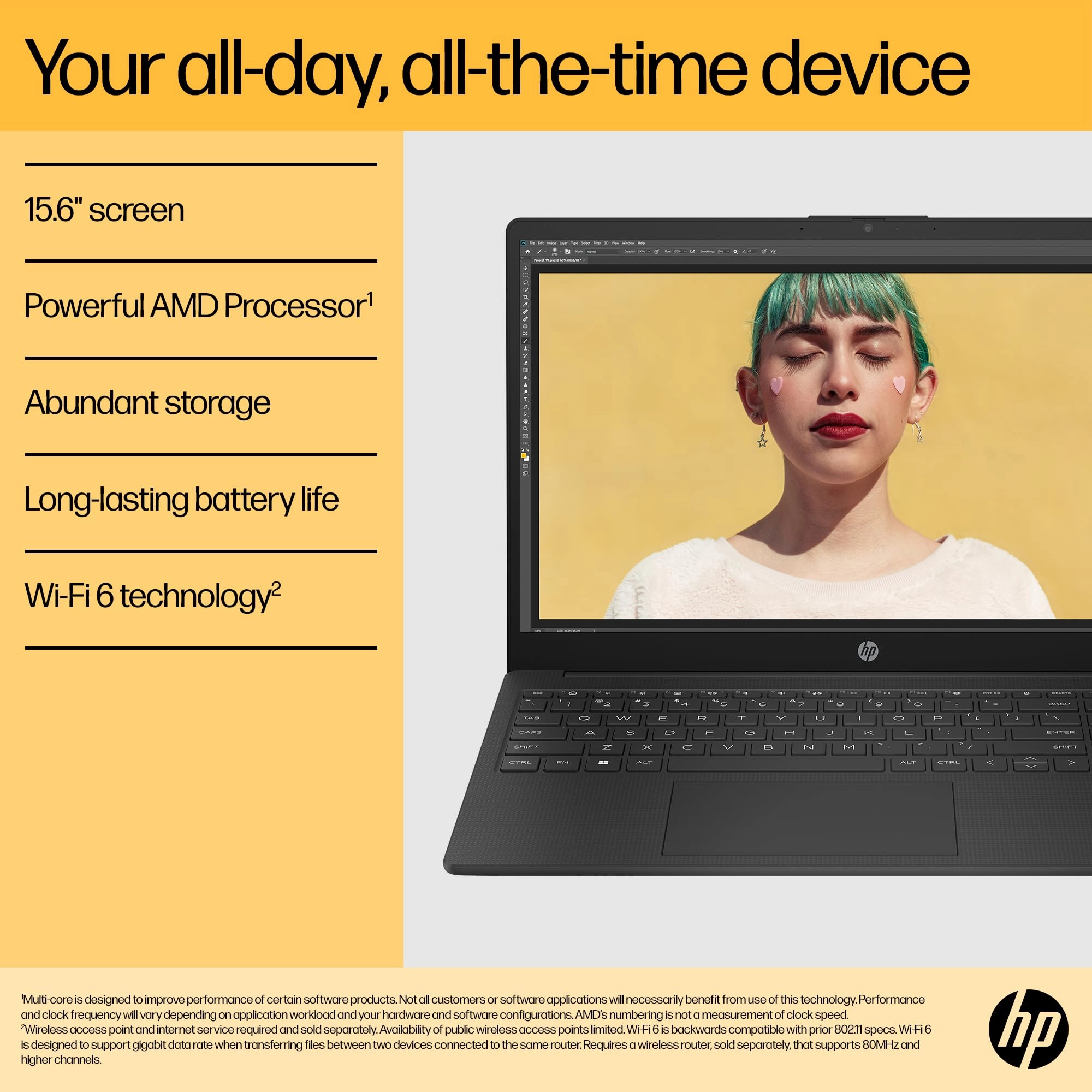 15.6" Laptop Computer - 15.6'' Ryzen 7 7730U 16GB DDR4 512GB SSD