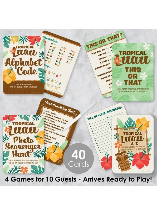 Tropical Luau 4 - Hawaiian Beach 10 Cards Each Bundle