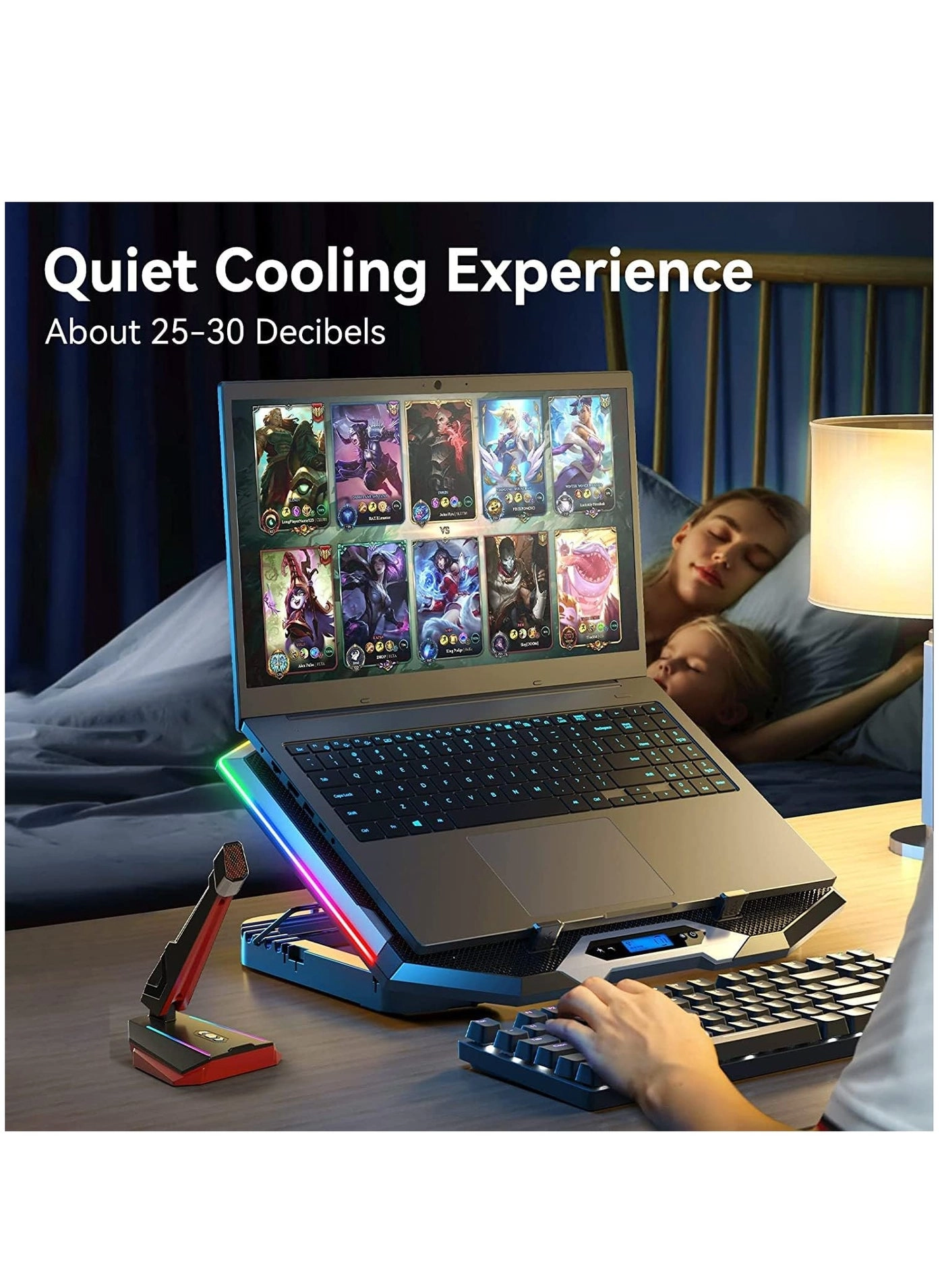 Gaming Laptop Cooling Pad - 8 Cooling Fans