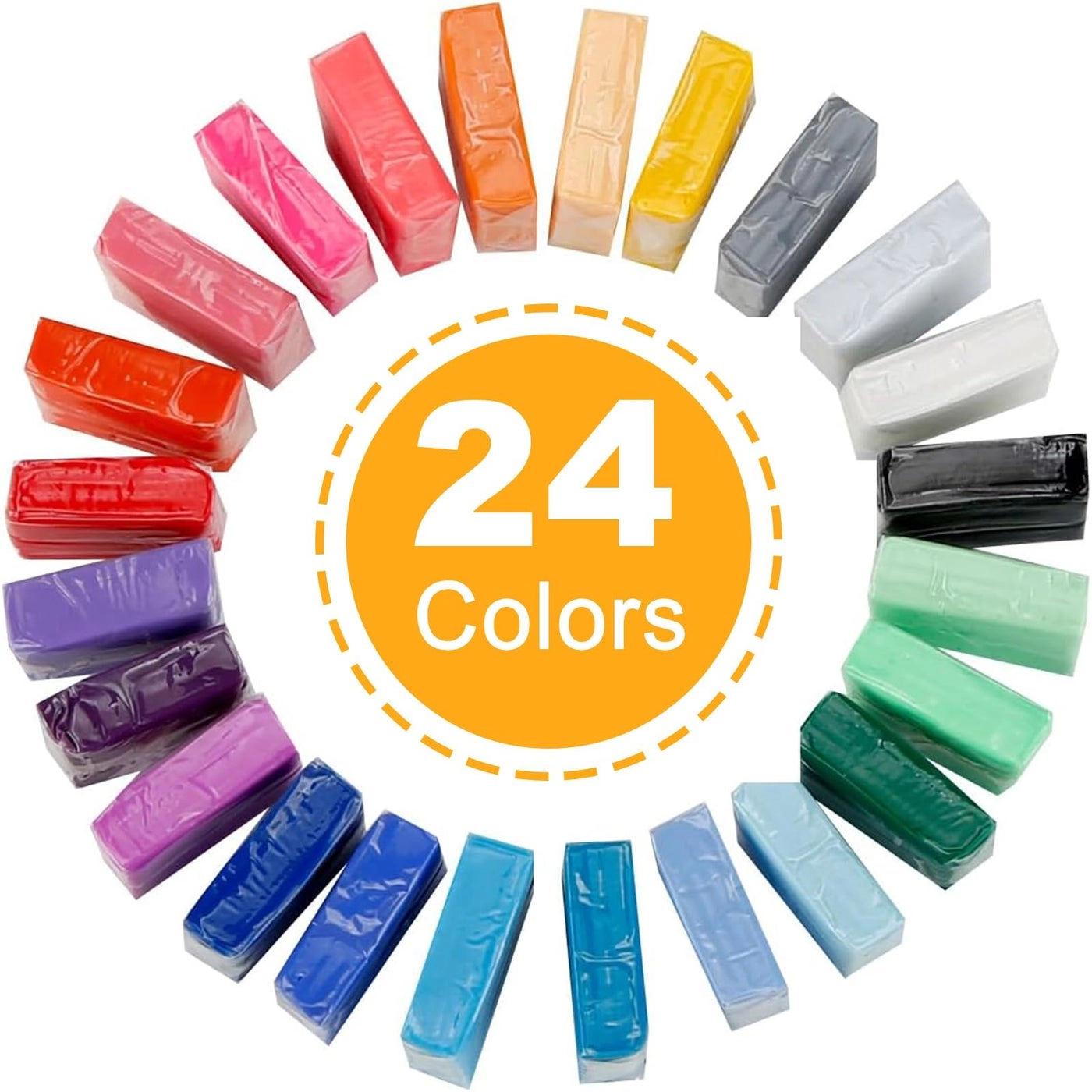 Polymer Clay Kit - Plasticine Polymer Clay 1.57 Kg 50pcs.
