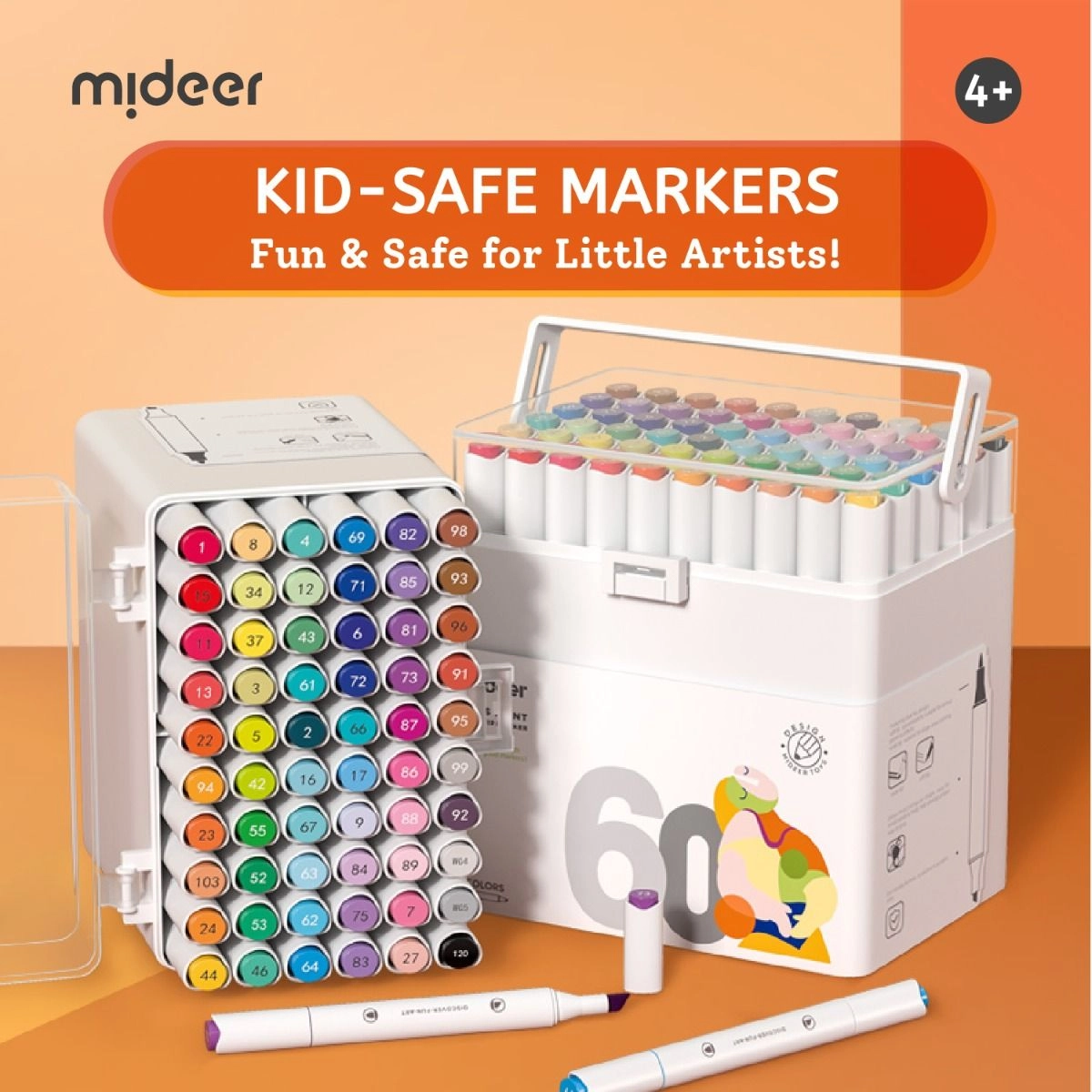 Dual Tip Markers - Multi Colour Brush & Chisel Tip