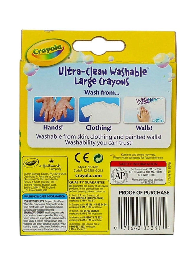 Ultra-Clean Washable Crayons - 16 Pcs