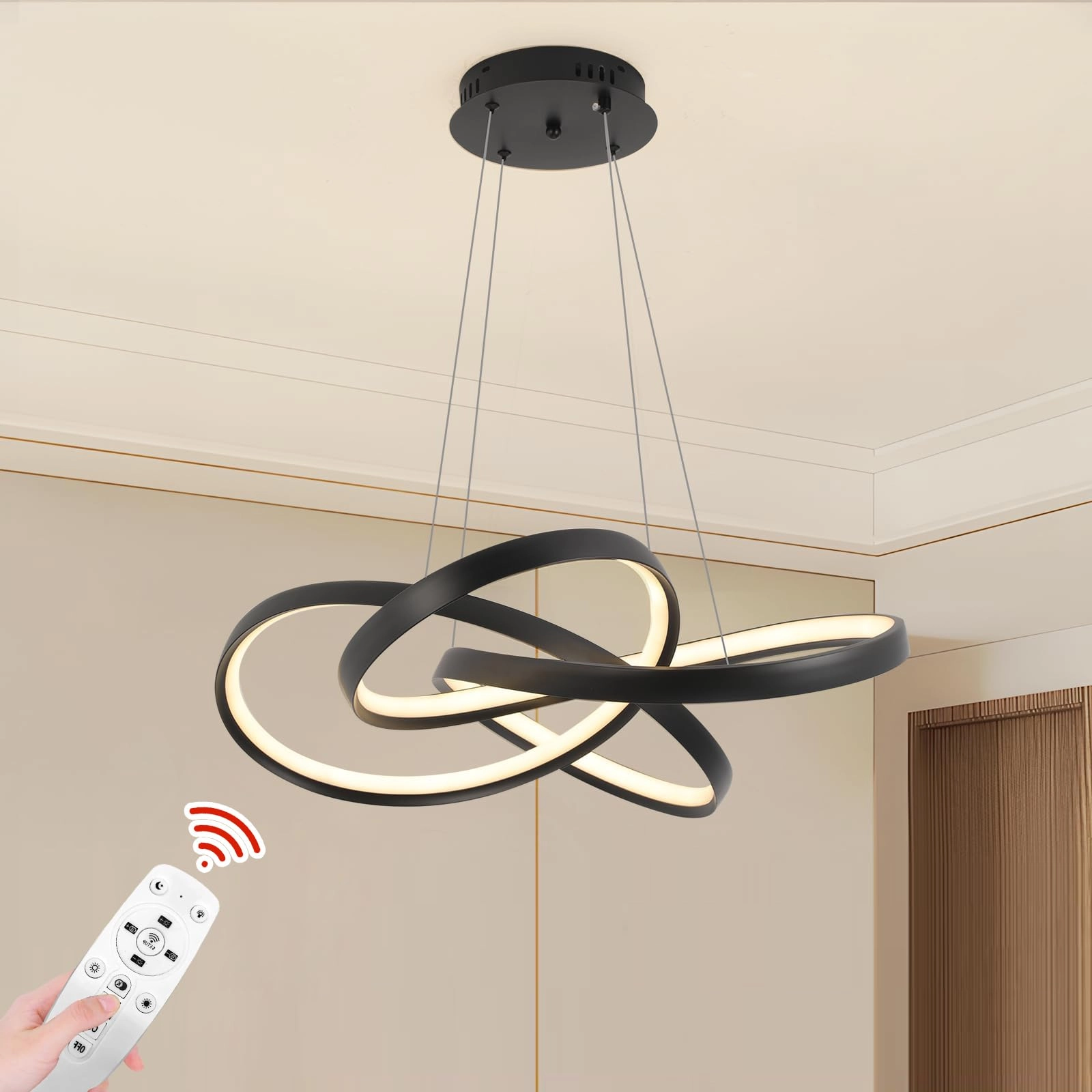 YATAI LIGHTING Modern LED Chandelier - Warm Neutral White Dimmable