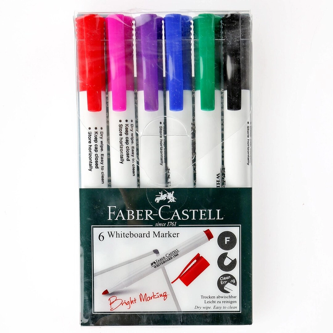 Slim Whiteboard Marker - Assorted Colours fine-point