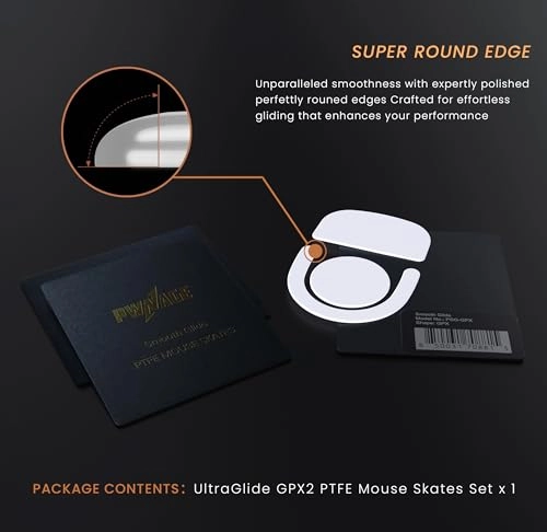 SmoothGlide PTFE Rounded Replacement Mouse Skates - White G Pro X 2