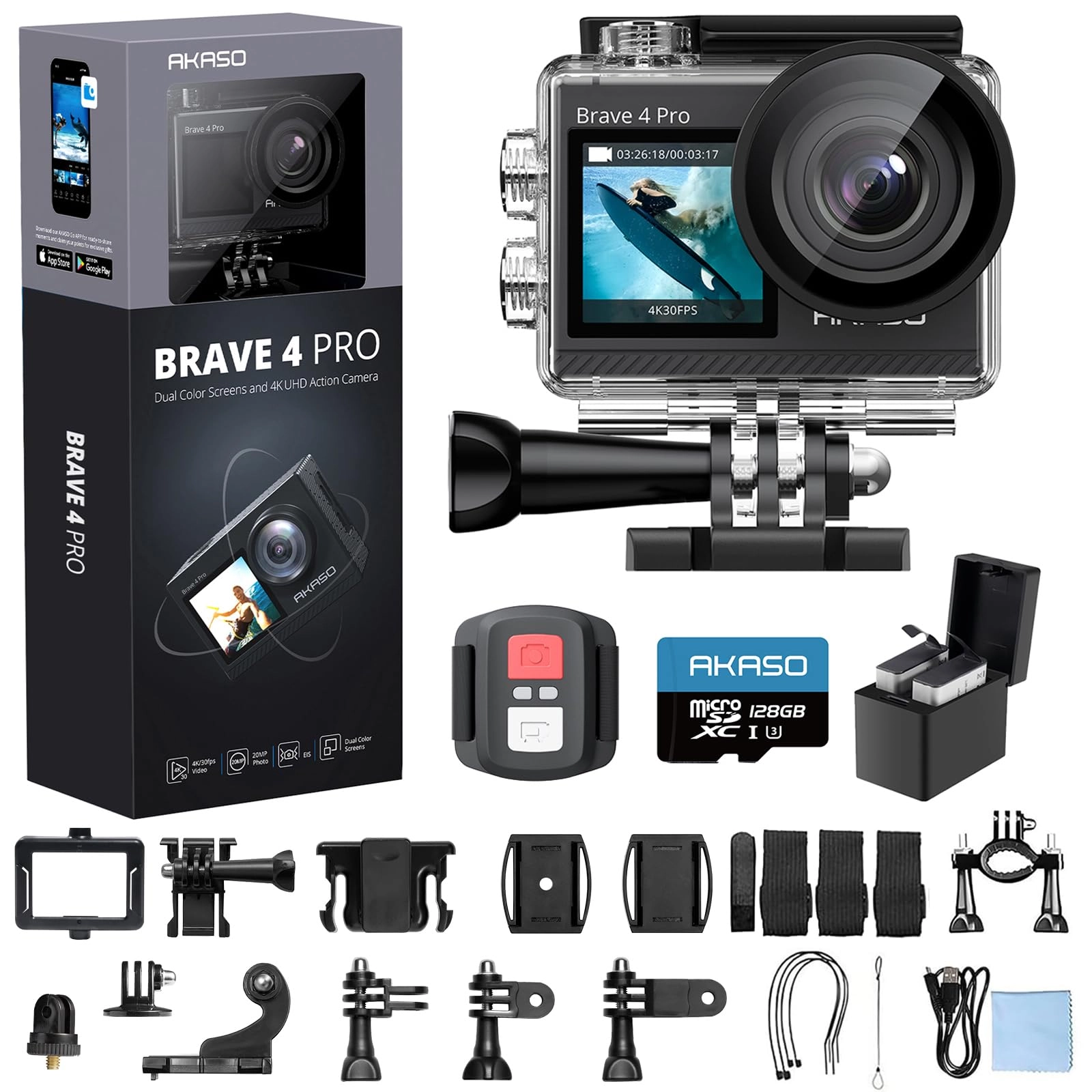 Brave 4 Pro 4K30 Bundle