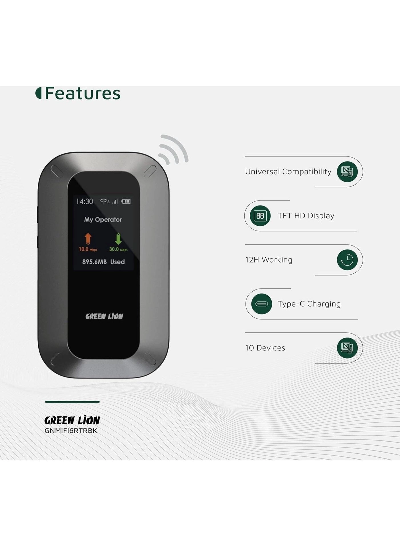 Portable Mifi Router - 150 Mbps Wi-Fi 6