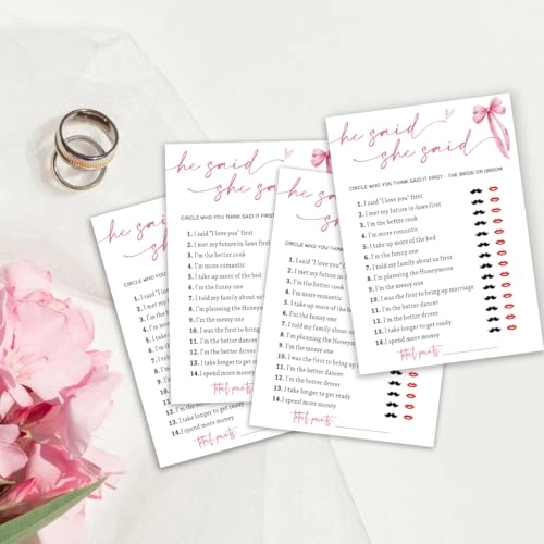 Wedding Shower Games Cards - 18 years and up 26