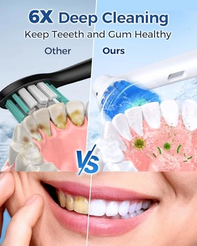 Rotating Electric Toothbrush - 8 Brush Heads 4 Modes 25-Day Battery Life