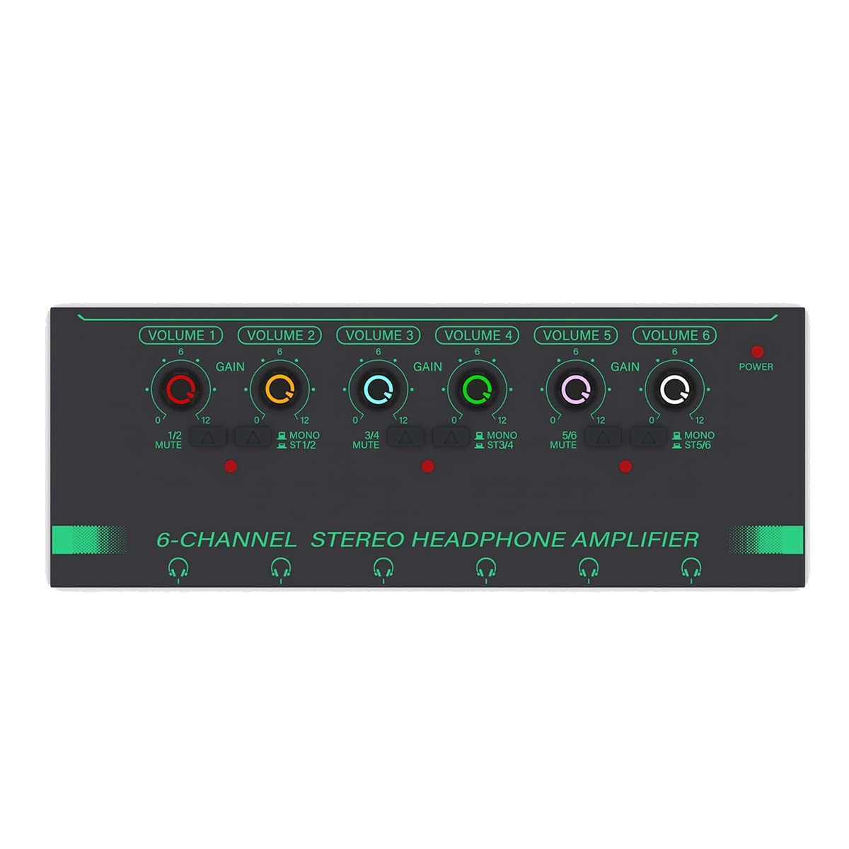 Qezodsx Stereo Headphone Amplifier - 6 Channels