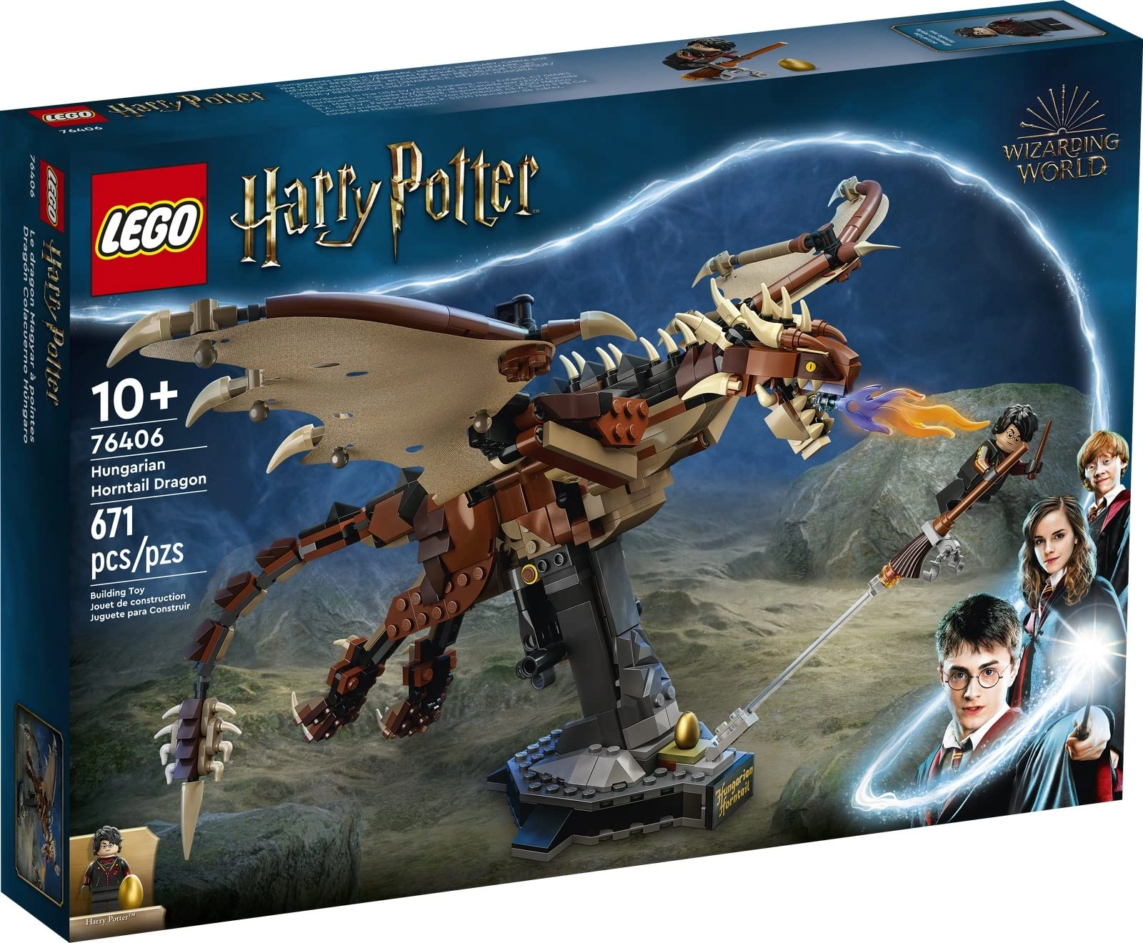 LEGO Harry Potter Hungarian Horntail Dragon (76406) - with Minifigure 40 cm wingspan