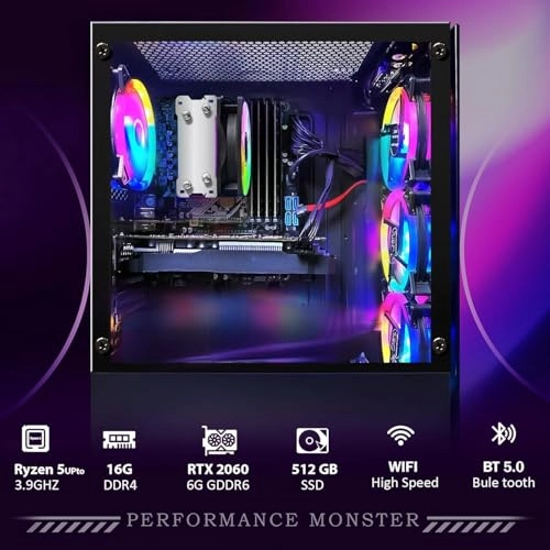 Gaming PC Desktop - Ryzen 5 2600 16GB 512GB
