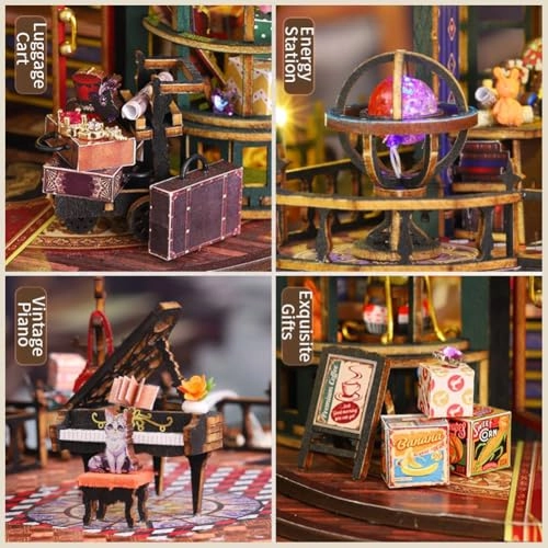 Miniature Dollhouse Kit - Mechanical Aesthetic Design 27.48 x 22.48 x 29.18 cm