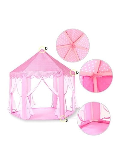 Hexagon Princess Castle Tent - 140x135x70centimeter