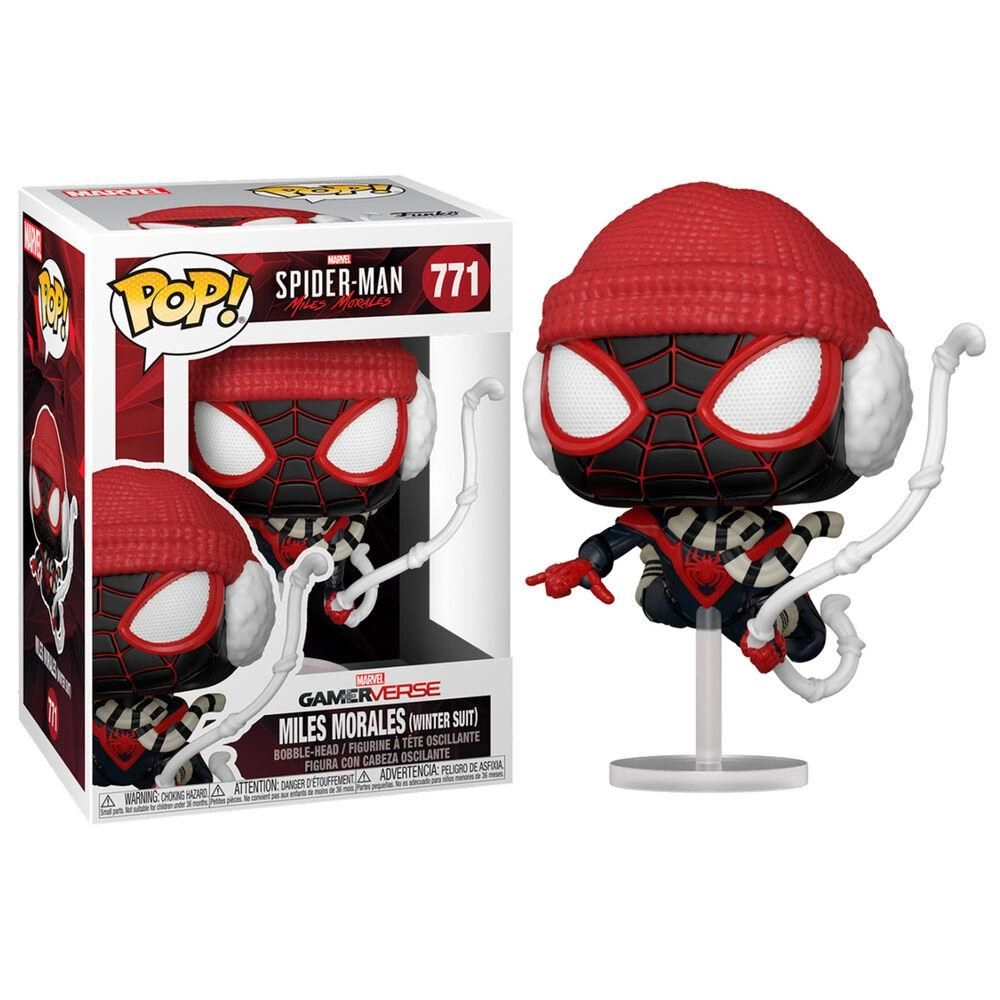 FUNKO POP! Marvel Spider-Man: Miles Morales (Winter Suit) - Bobble Head Vinyl Figure