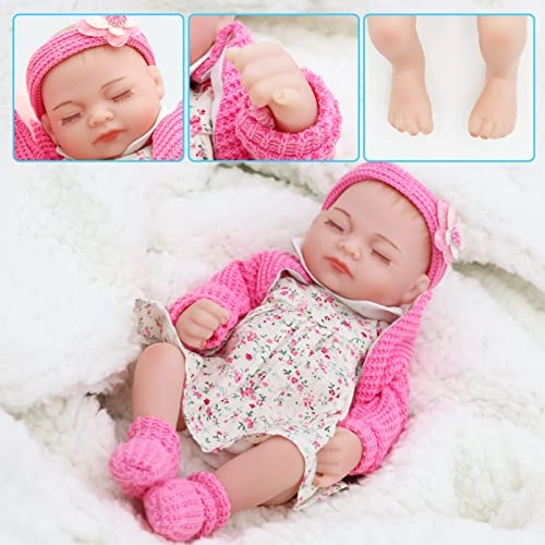 Reborn Baby Doll - 10 inch Silicone Girl Ages 3+ Gift Set