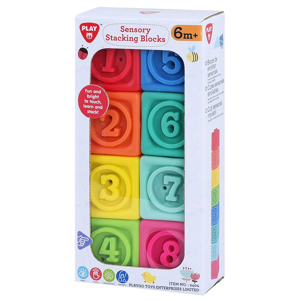 Play&Go Sensory Stacking Blocks - 8 pcs