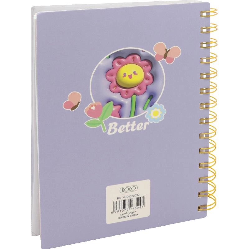 Notebook 19 X 26 cm Spiral - Grid 100 Sheets