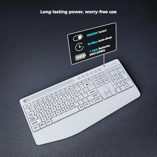 Large Print Wireless Keyboard - Wireless