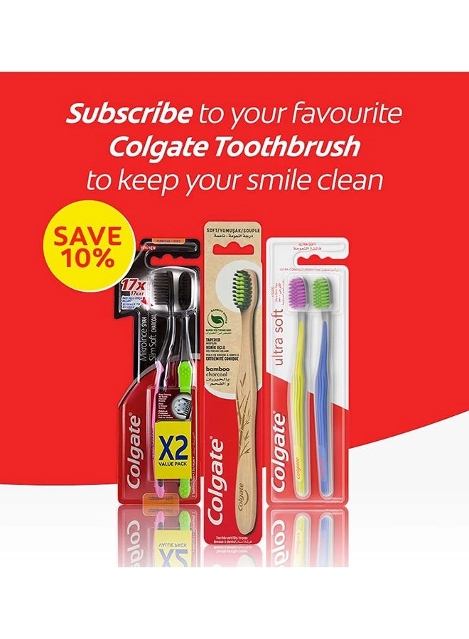 Slim Soft Toothbrush - Charcoal 2-Piece Pack