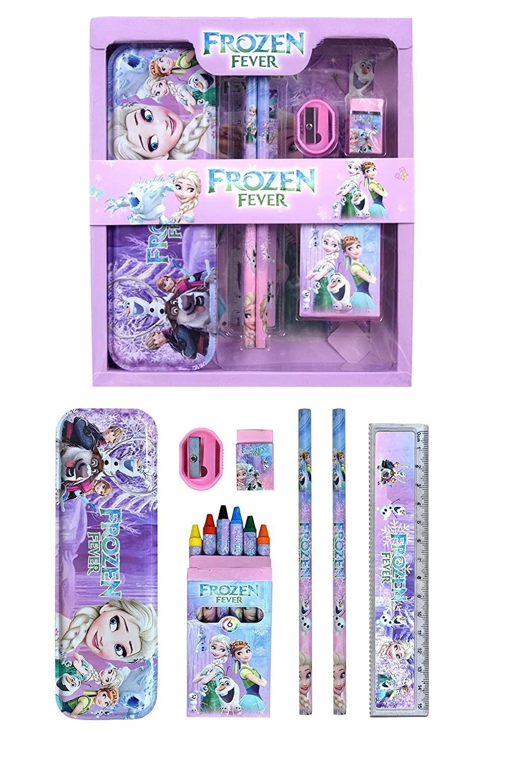 cable world Stationary Kit Set - 6 Crayons Color