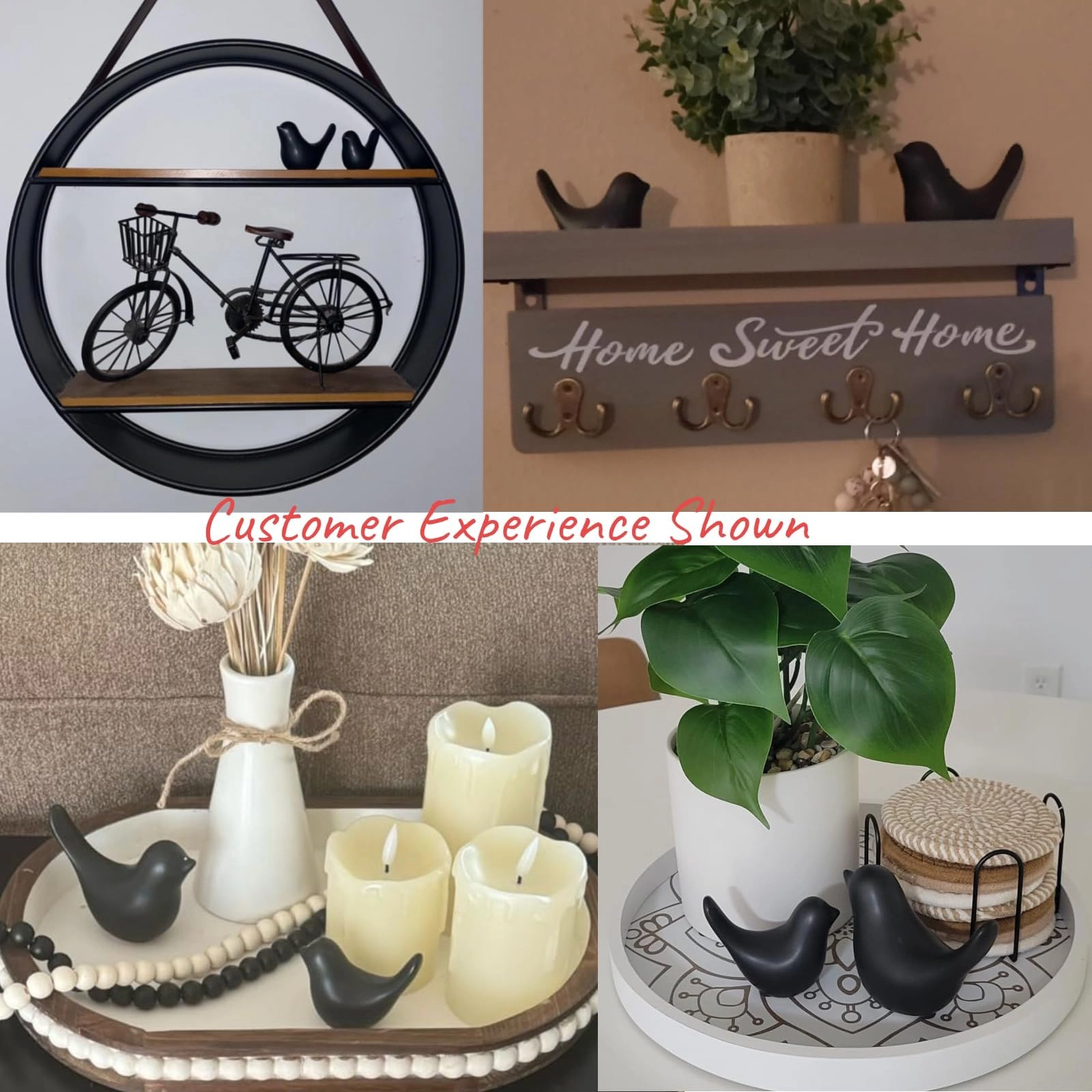 White Birds Statues - Ceramic