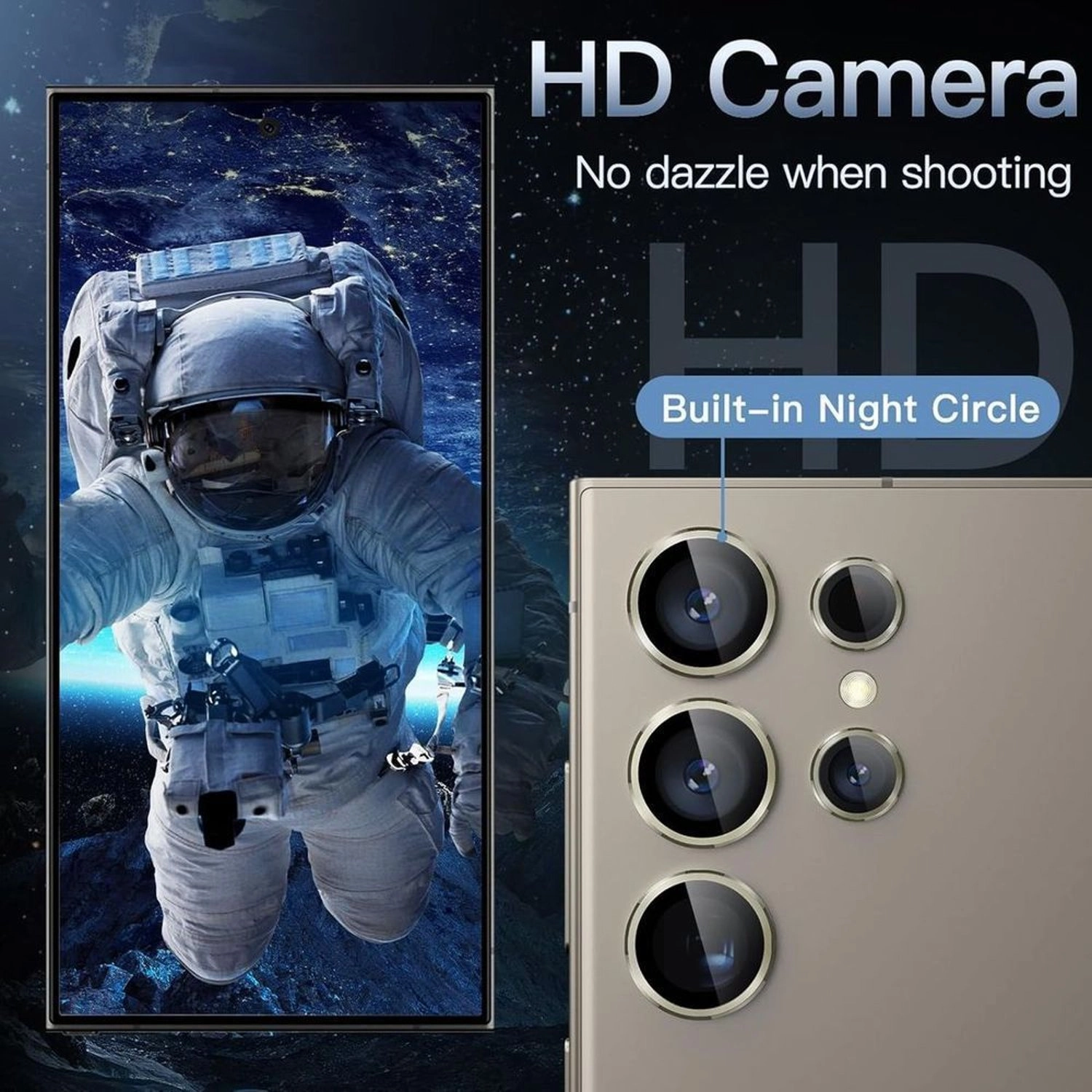 Ultra-Clear Sapphire Glass Camera Lens Protector for Samsung Galaxy S24 Ultra