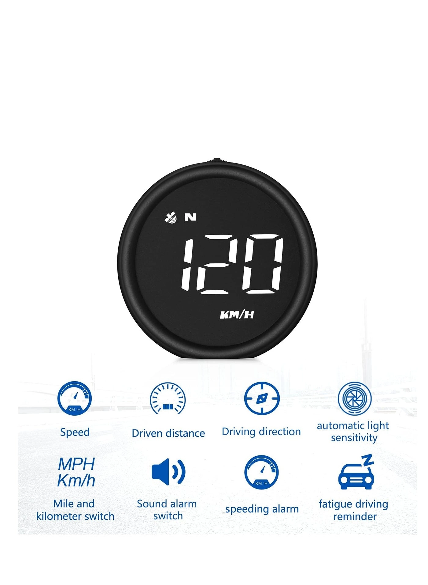 Head Up Display (HUD) - Vehicle Speed Meter Black