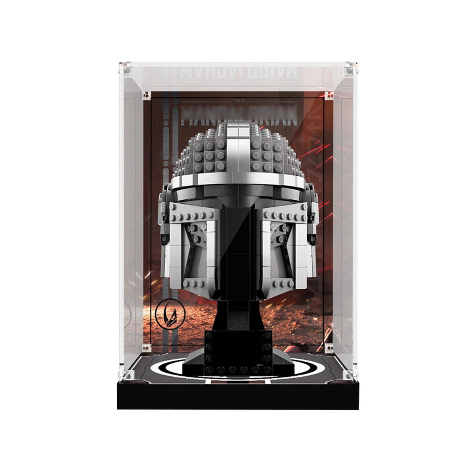 TIANQING Display Case for Lego 75328 Helmet - Acrylic 19.2 x 19.2 x 26.3 cm