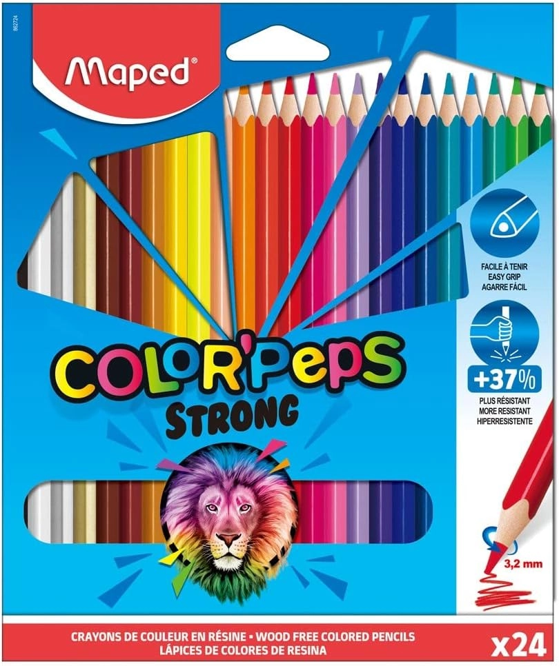 Maped Color'Peps Strong Coloured Pencils - 24 Pcs