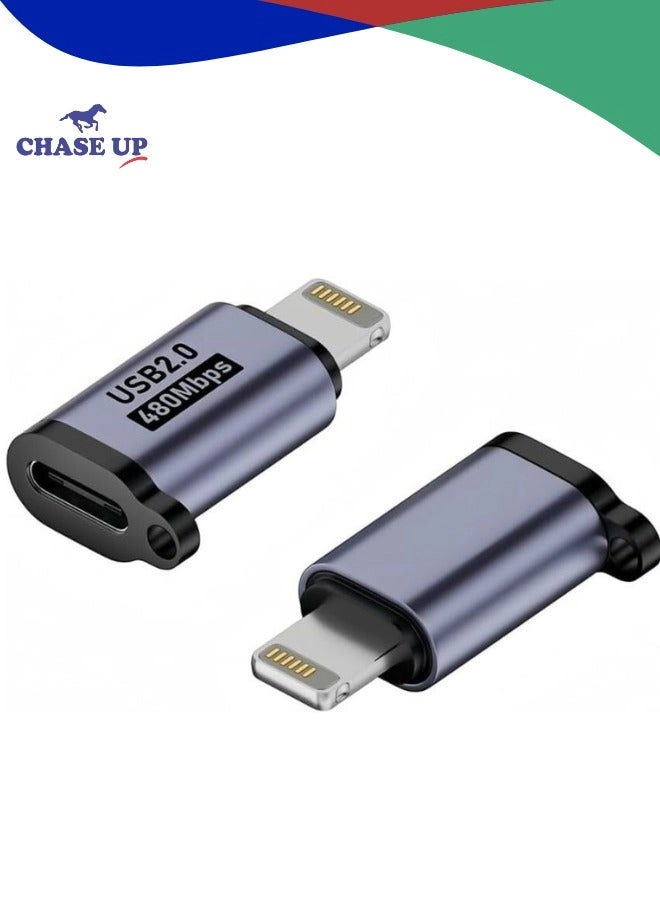 Chase Up USB-C Female to Lightning Male Adapter - 27W PD + Lightning to USB-C Adapter - USB 3.1 Gen 1
