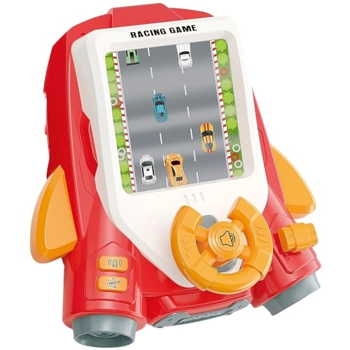 Kiddie Play Racing Car Steering Wheel - Lights Sounds 3 AA batteries