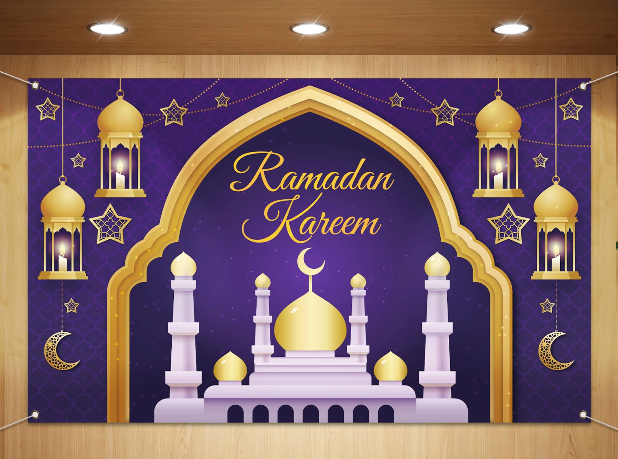 Ramadan Kareem Photo Booth Backdrop - 1pc