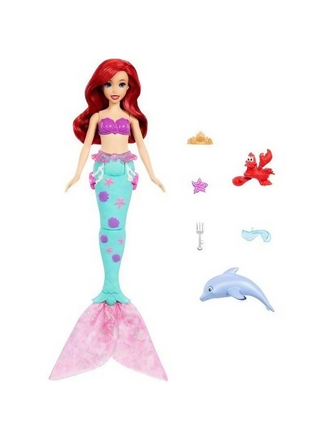 Ocean Friends Ariel - Swimming Mermaid Doll 7-piece Pack