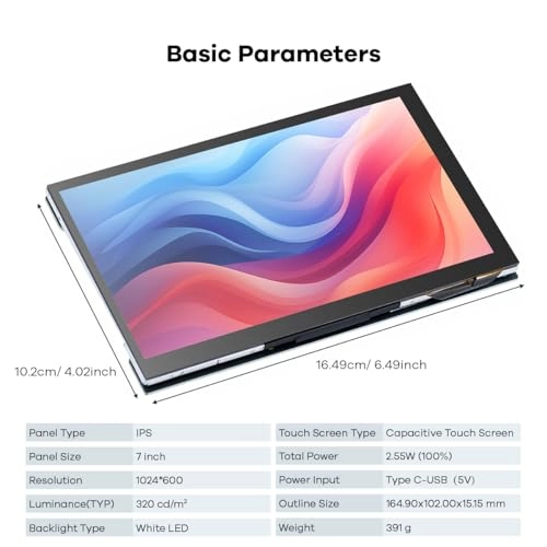 Touchscreen IPS LCD Display Panel - H085 7 Inches 1024x600