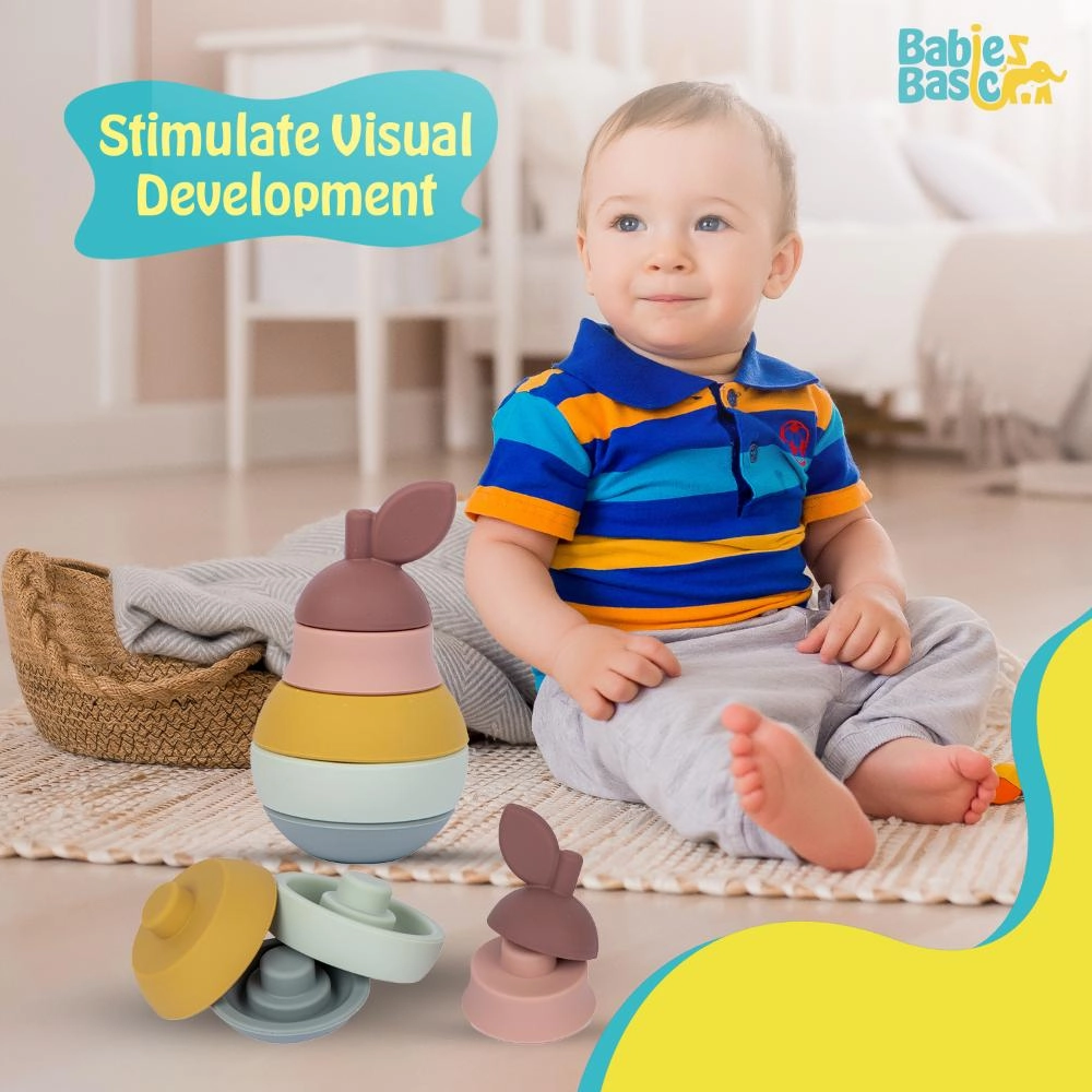 Silicone Stacking Toy - Suitable for 6 months to 4 years