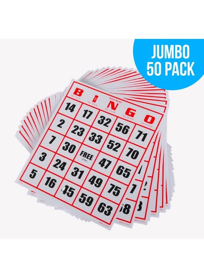 Jumbo Bingo Cards - Reusable 50 Playing Cards