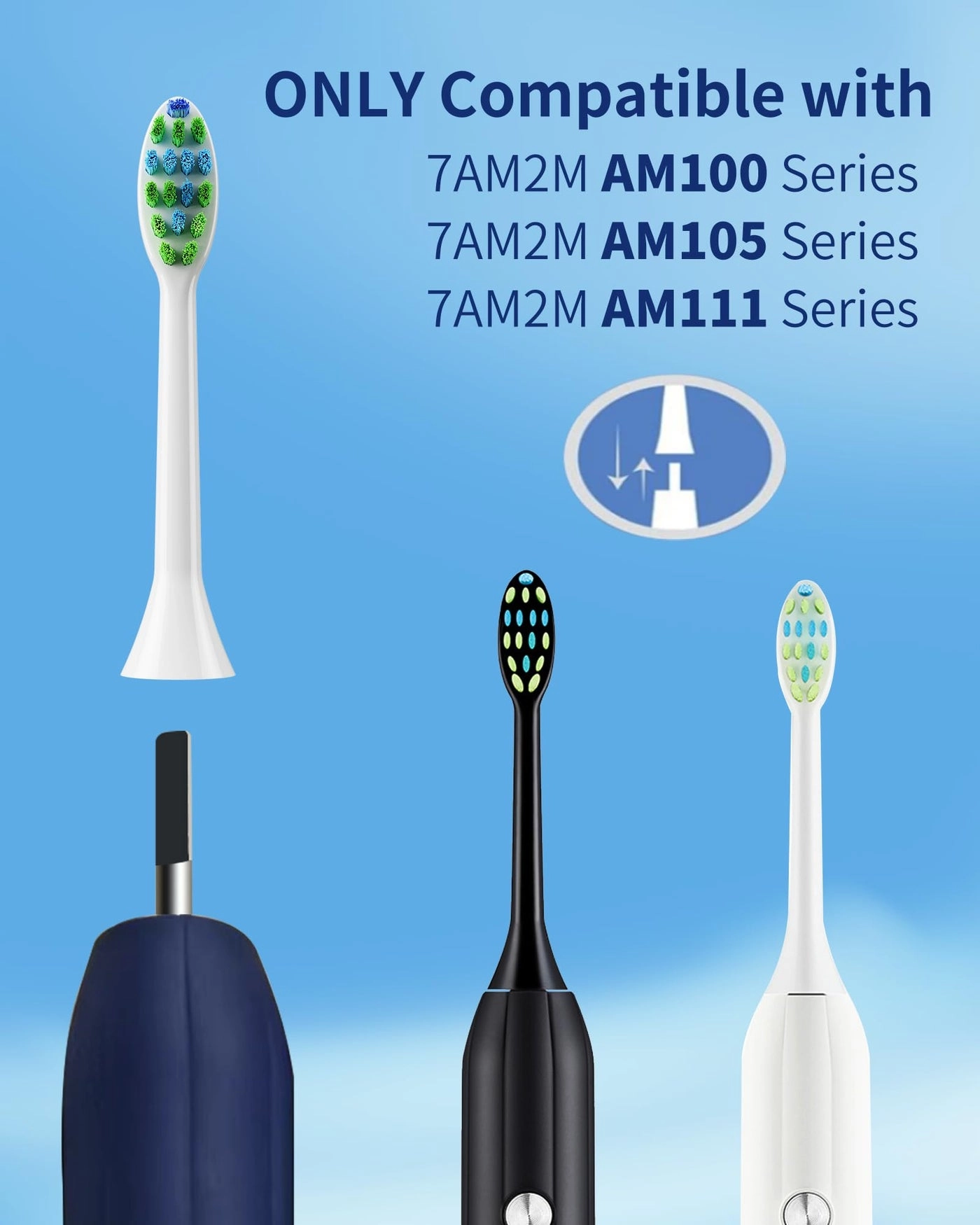 Sonic Electric Toothbrush Brush Heads - 4 Pack White