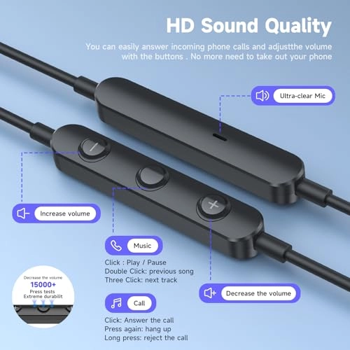 USB C Headphones Wired Earbud