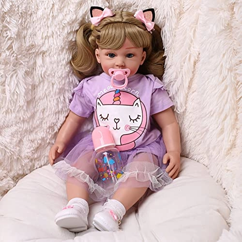 Rebirth Baby Doll - 48cm/58cm Silicone Limbs Cloth Body Panda Clothes Gift Set
