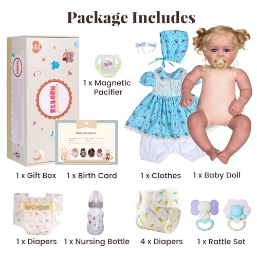 Reborn Baby Doll - 18 Inch Vinyl Girl Blond Ages 3+
