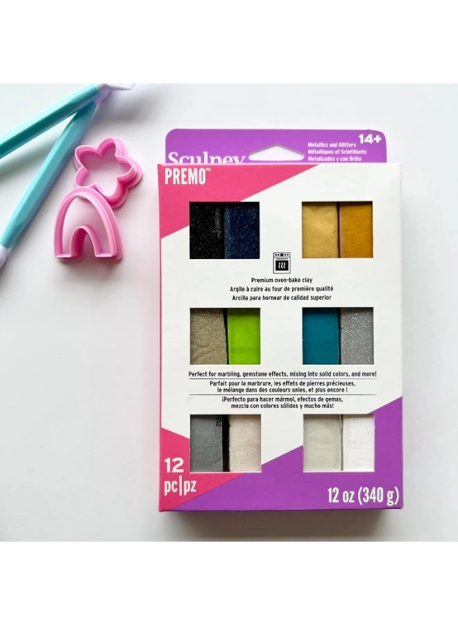 Premo Premium Oven Bake Clay - Oven Bake Polymer Clay 12 Pieces