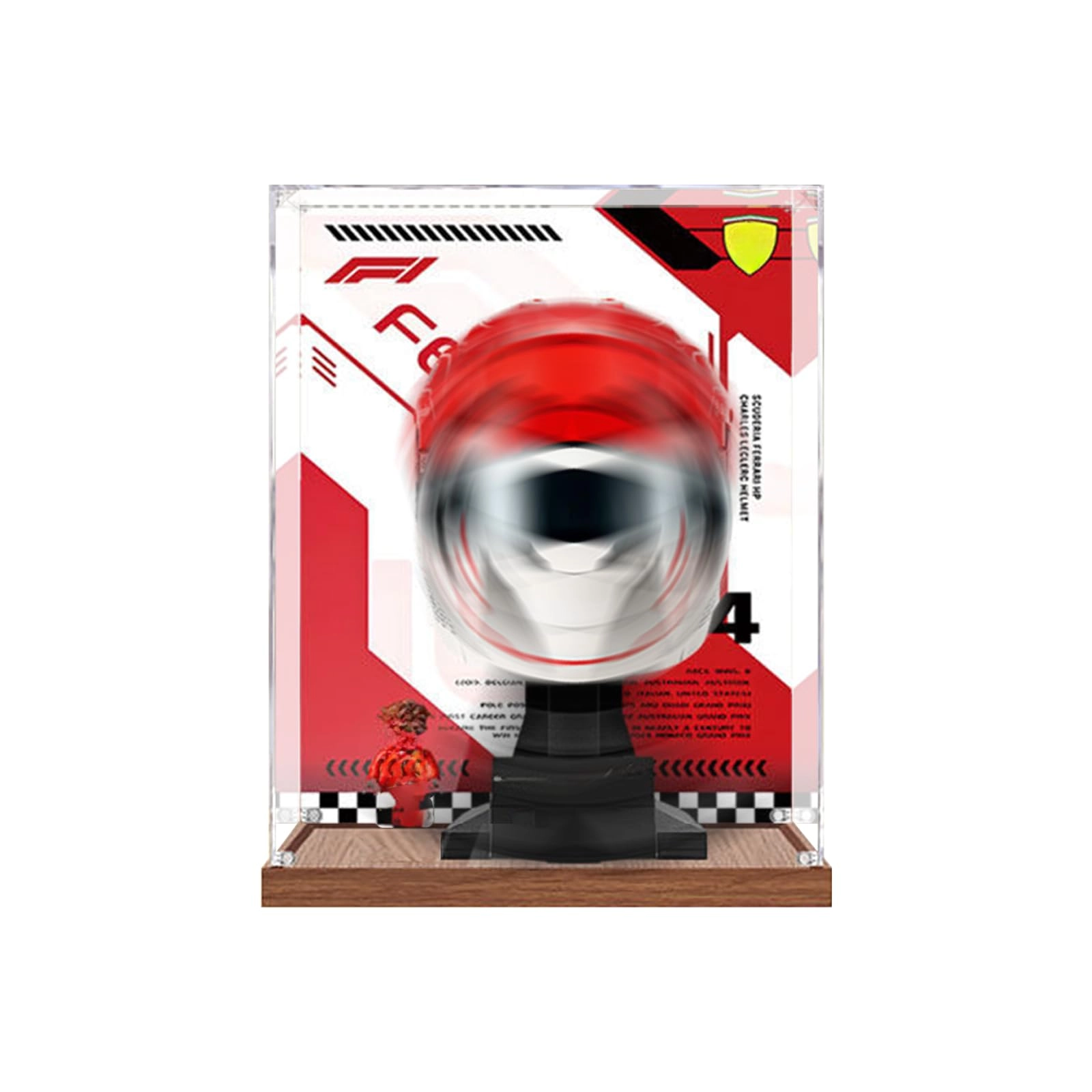 LeafLane Acrylic Display Case for LEGO 43014 Charles Leclerc Helmet - Building Toys LEGO