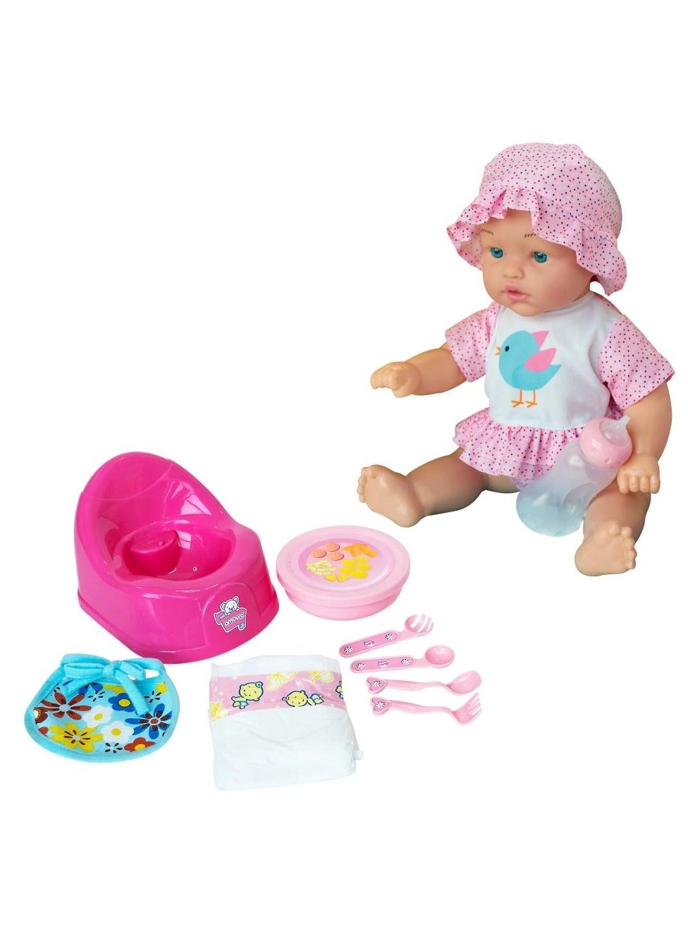 Hayati girl Amoura Drink and Wet Playset Baby Doll - 18-Inches Plastic Ages 3+