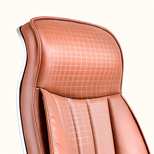 Desk Chair - PU Leather Brown High Back