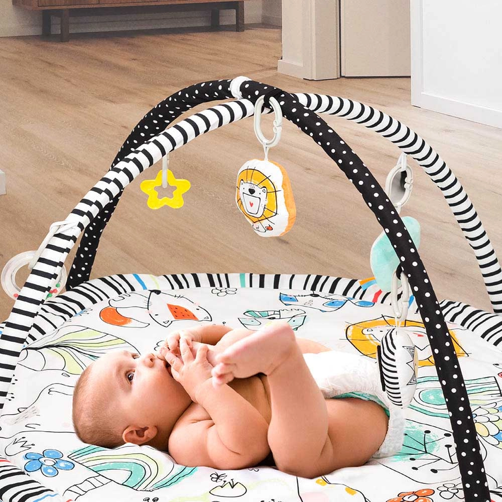 Perky Playmat + Disposable Changing Mat - Jungle Pals 0 month & above