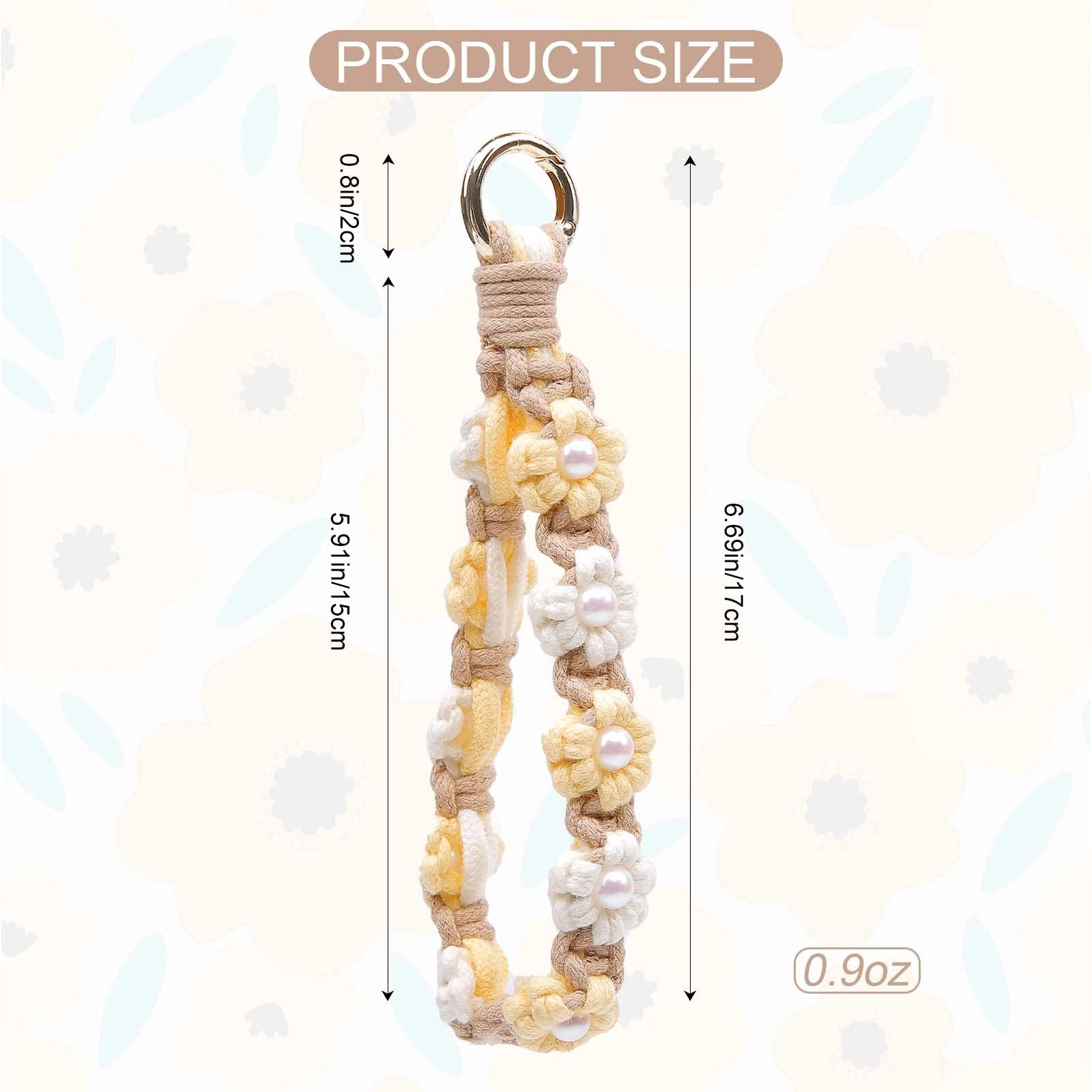 Boho Macrame Keychain - Car