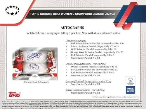 Chrome UEFA Women's Champions League Soccer Collection - 32 pcs